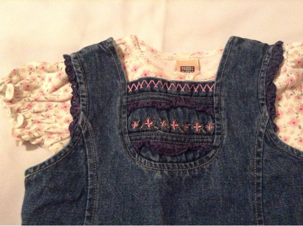 Faded Glory Denim Jumper and Top Size 24 Months